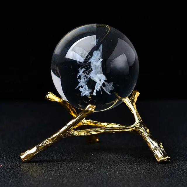 NEW Metal Sphere Holder Stand Base Natural Crystal Ball Hand Made Display Decor