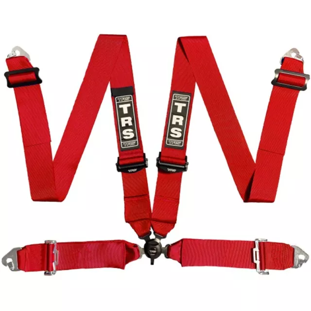 TRS Magnum Superlite 75mm 4 Point Race Rally Harness RED | FIA Approved