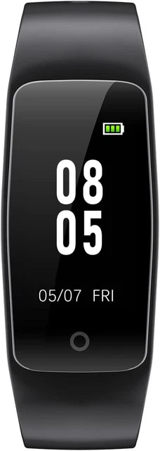 Hearkent Orologio sportivo con contapassi, nessuna ricarica richiesta, nessuna app, funzioni ricche ma semplice da usare, IT-2308 (nero