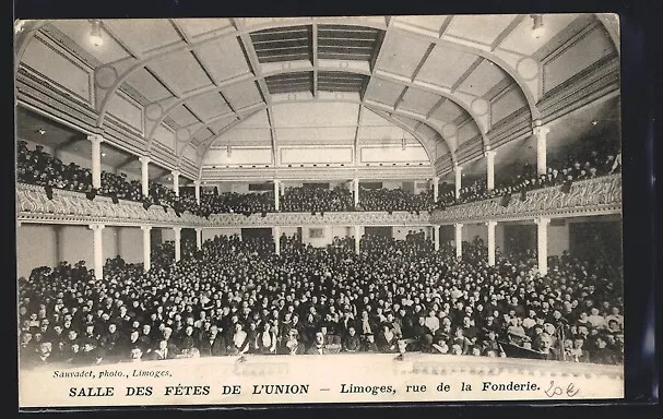 CPA Limoges, Salle des Fetes de L´Union 1923