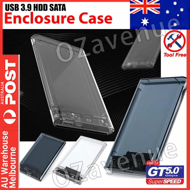 USB 3.0 Hard Drive Disk 2.5" SATA HDD SSD External Slim Enclosure Case AUS