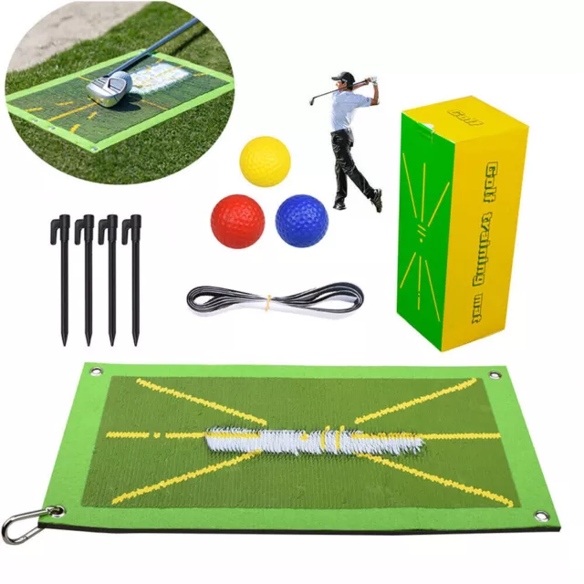 Golfmatte Abschlagmatte Gras Gummi Outdoor Training Pad Golf Matte 60x30cm  DE