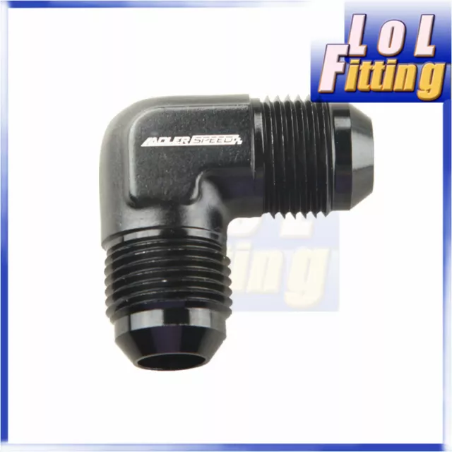 AN8 -8 AN To 8AN AN 8 90 Degree Flare Union Fuel Fitting Adapter Male Black