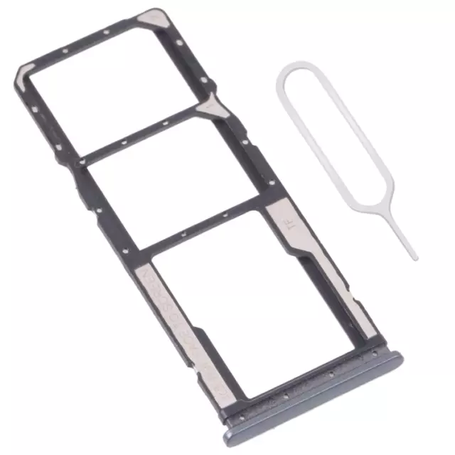 For XIAOMI REDMI 10 (2021) dual sim card tray holder slot replacement rack BLACK