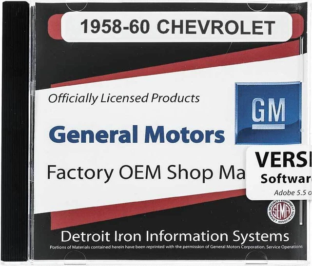 1958-60 Chevrolet Shop Manual - Cd-Rom