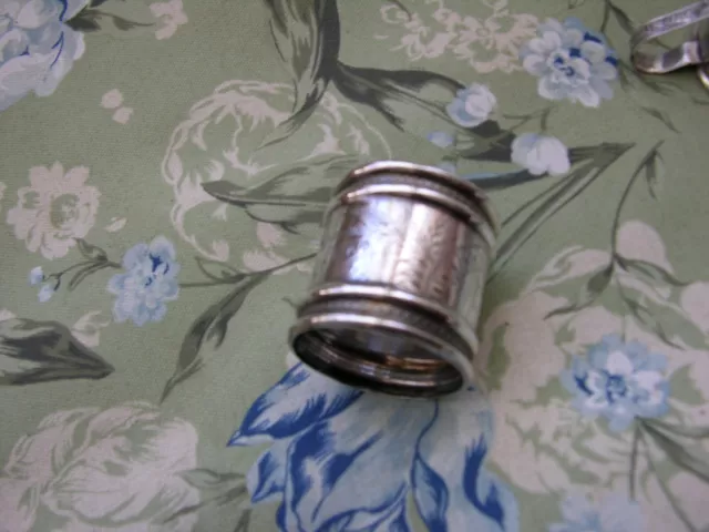 Antique Engraved Sterling Silver Napkin Ring 1800'S