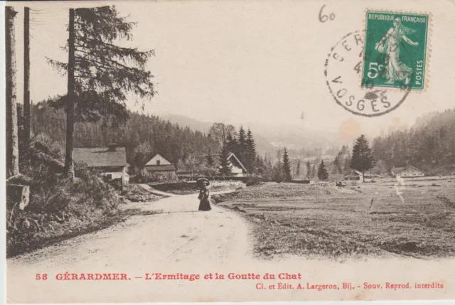 CPA 88 (Vosges) GERARMER / L'ERMITAGE ET LA GOUTTE DU CHAT