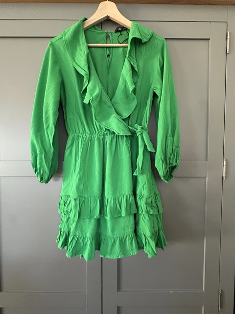 zara green ruffle dress Rant & Rave Zara Swing Dress Green – Mall Road Design main image 0