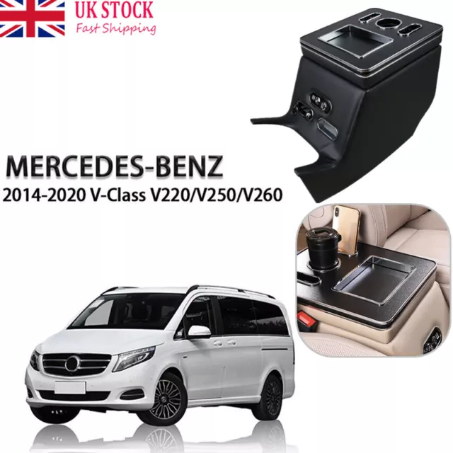 ARMREST CENTRAL BOX For Mercedes Benz 2014-20 V-Class V220 V250 V260 W447  Black £166.36 - PicClick UK