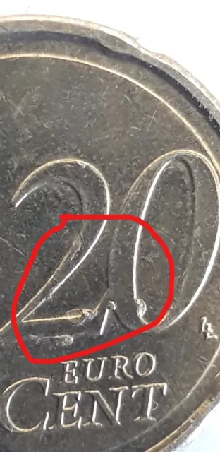 Belgium 20 euro cent 2012 Coin error