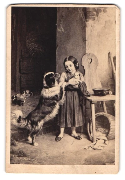 Fotografie Photographische Gesellschaft, Berlin, Gemälde, Mütterliche Besorgnis