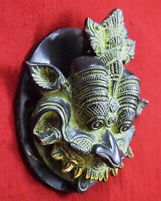 Tribal Face Brass Door Knocker Entrance Gate Bell Ghost Wizard Witch Ring RD18 3