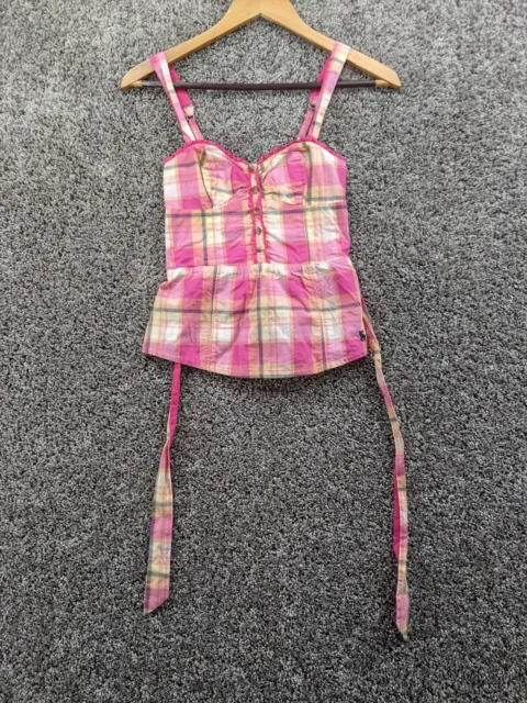 Abercrombie & Fitch KIDS Girls Pink Tank Top Front Tie Size Large