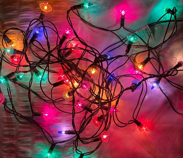 VINTAGE RETRO 80S Noma Christmas Lights 40 Pickwick Shade Colour