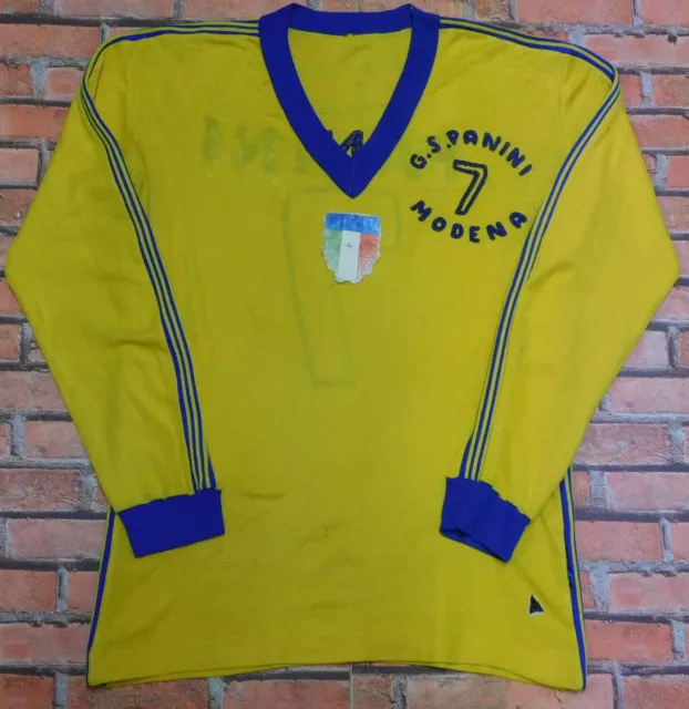 PANINI MODENA n°7 MAGLIA SHIRT PALLAVOLO VOLLEY MATCH WORN INDOSSATA 80'S tg. L