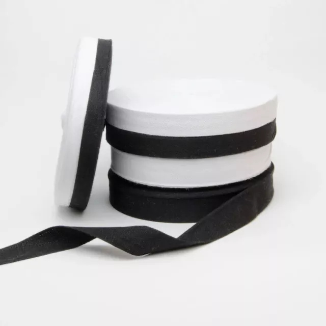 Cotton Tape Available in Black and White, 13mm, 19mm and 25mm Crafting Bunting