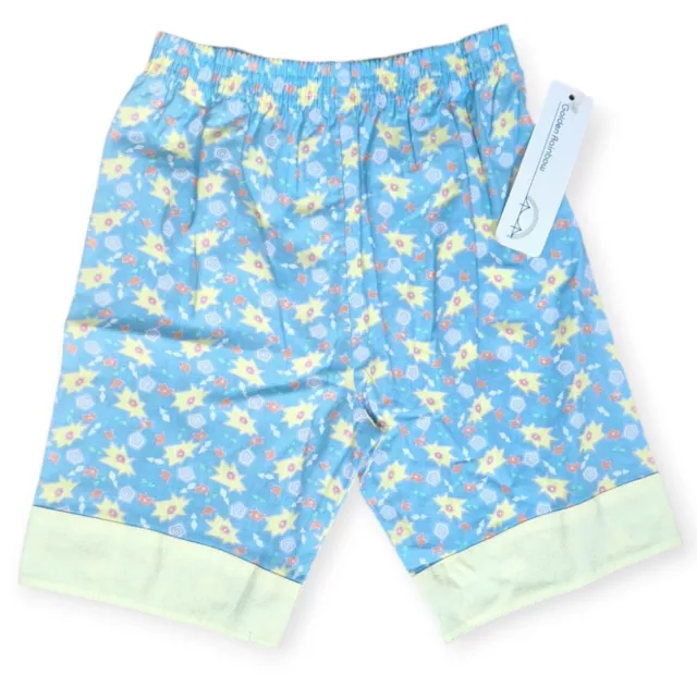 NOS Vintage 80s Novelty Print Bermuda Shorts Unisex Kids 4 5 6 Funky Abstract
