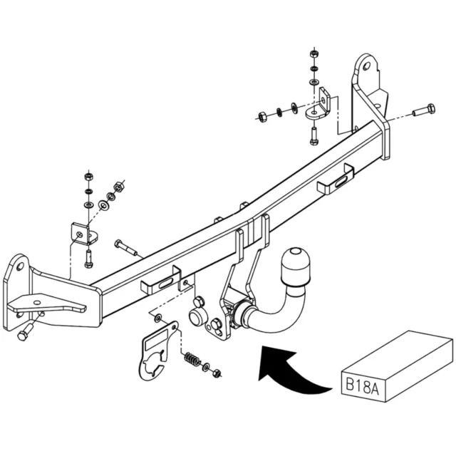 Pour BMW Série 5 F10 14-17 attelage de remorque amovible par AutoHak avec 13po spécifique 3