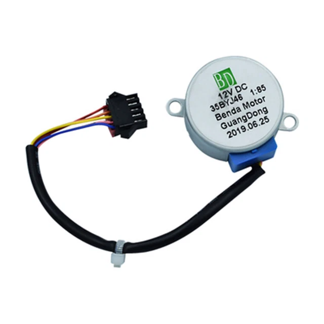 Moteur Pas à Pas à Engrenages 12V DC 30BYJ46 - Réducteur 4 Phases, 130 Ohms, Pour Projets DIY, Ventilation, Automatisation