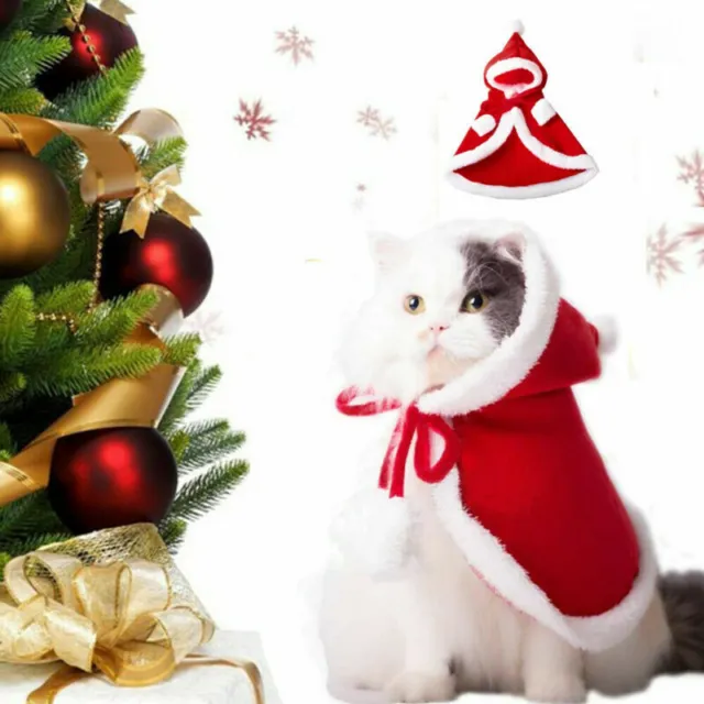 Hund Katze Kostüm Weihnachten Umhang Verkleidung Kleidung für Katzen Anzug DE