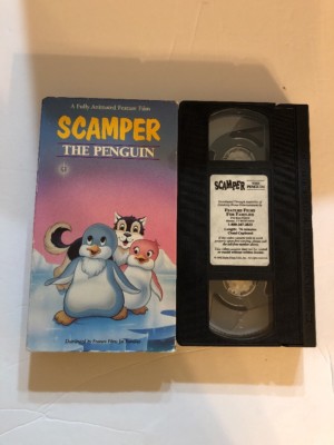 SCAMPER THE PENGUIN VHS 1992-TESTED-RARE VINTAGE COLLECTIBLE-SHIP N 24 ...