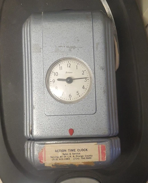VINTAGE AMANO ART Deco Time Clock Model 4007 Sold AS IS 39.95