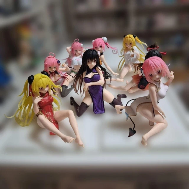 Ciyoulio to Love Ru Figuras Lala Satalin Deviluke Mikan Yuuki Anime Traje de Baño Figura, Kawaii Anime Niña Figuras Manga Estatua Coleccionable