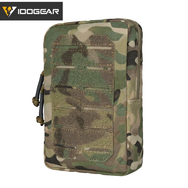 IDOGEAR Tactique DOPE Pochette à rabat avant avec pochette magnétique Poche kangourou Ensemble complet Ranger Green  18