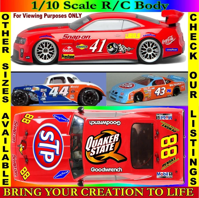 WHITE VINYL STICKER Gang SHEET 41-R/C MODEL Decals 1/16th-1/12-1/10 ...