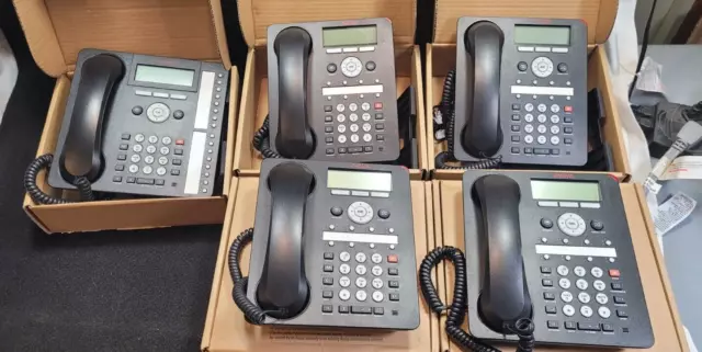 LOT: Avaya 1408 (4) & 1416 (1) Digital IP Office Telephone w Base Stand Handset