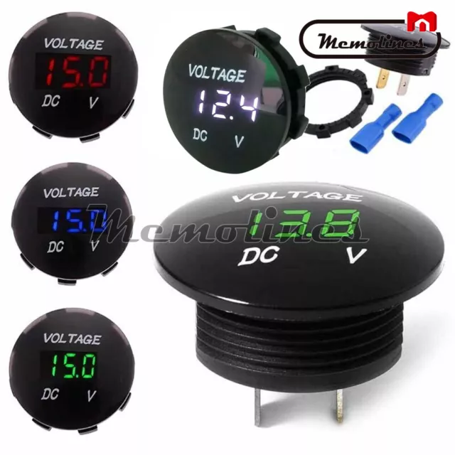 DC 12V-24V LED Panel Digital Voltage Volt Meter Voltmeter Green/Red/White/Blue