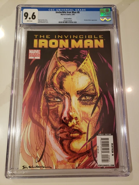 Invincible Iron Man 8 Sienkiwicz variant CGC 9.6 Marvel Comics 2009