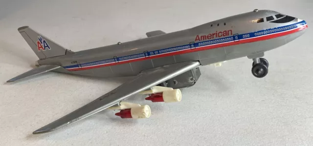 Vintage American Airlines AA Boeing 747 Battery-Operated Toy Jet Airplane Plane