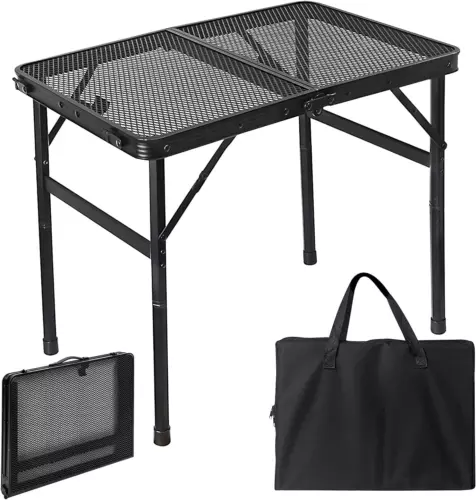YZNlife Grill Camping Table Outdoor Folding Picnic BBQ Table-...