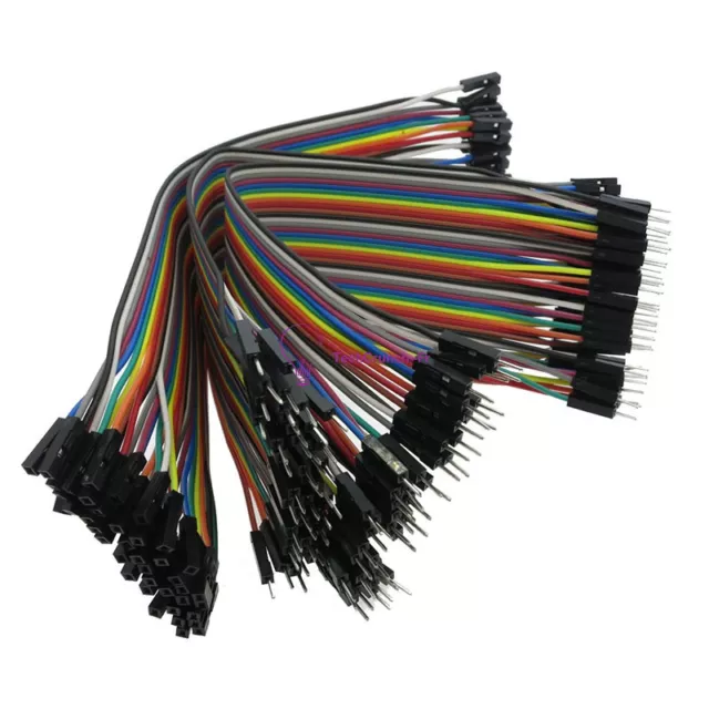 20CM Each 40pcs Dupont Wire Jumper Cable Male 2.54mm 1P-1P Female to Male Female