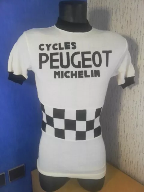 Maillot Cycles Peugeot Michelin vintage Bovis Paris T. 2