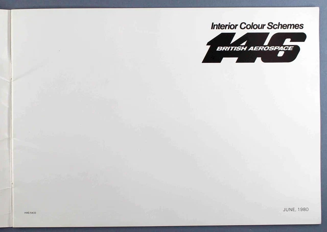 British Aerospace Bae 146 Interior Colour Schemes Manufacturers Sales Brochure 2