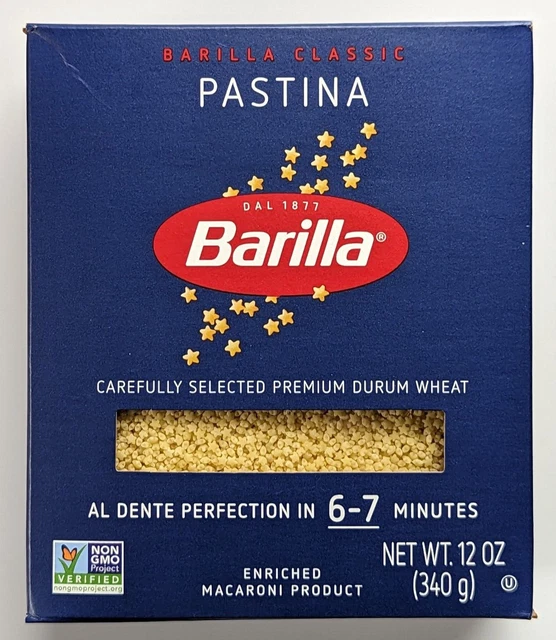 BARILLA PASTINA 12 Oz. Box, Expiration August, 2025, Combined Shipping