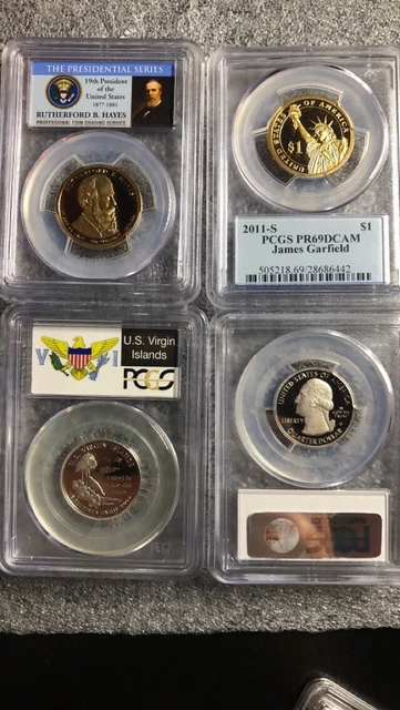Pcgs Presidential Series Pr69Dcam Hayes Garfield Great Basin Us Virgin 4 Coins 2