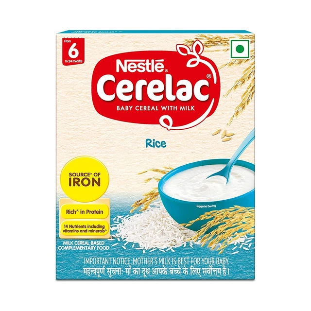 Cereal para bebé Nestlé CERELAC con leche, arroz - de 6 a 24 meses, bolsa 300 g
