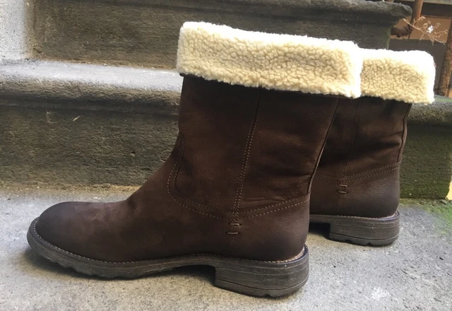 DESTOCKAGE : BOTTINES FOURREES MARQUE Mms CUIR MARRON @ T 36 @ NEUF 139€ @ N758 3