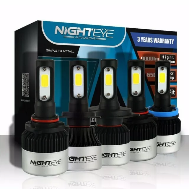 Nighteye H1 H4 H7 H11 9005 9006 LED Autoscheinwerfer Birnen Kit Lampen Licht 72W
