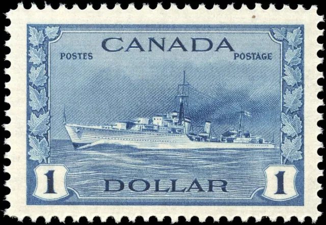 Canada Mint H F-VF $1.00 Scott #262 1942 King George VI War Issue Stamp