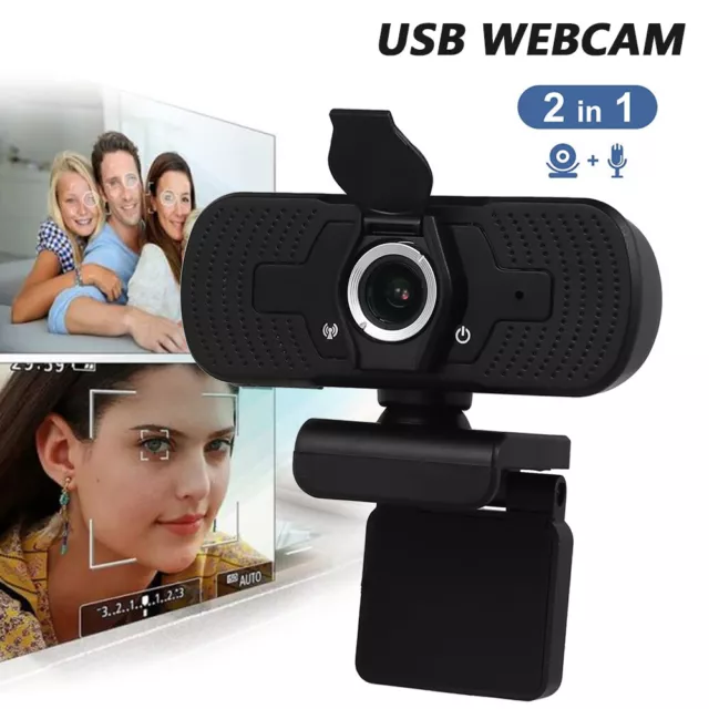 ✨1080P Full HD Webcam USB Camera Microphone Mini USB PC Desktop Laptop .e