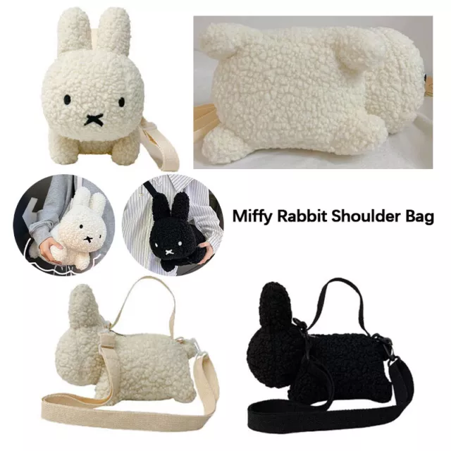 Fashion Cartoon Miffy Rabbit Plush Shoulder Bag Winter Cute Versatile Girls Gift