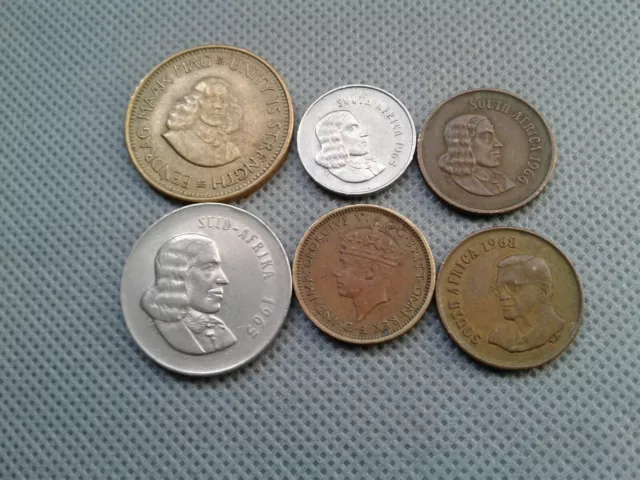 World Old Coin Lot*****Afrika 1940-64-65-65-66-68  * 6 Coins Collectibles*****