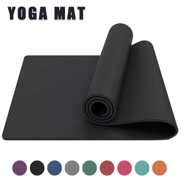 15mm Thick Non Slip Yoga Mat Gym Workout Fitness Pilates Sports Exercise Mat