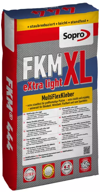Sopro FKM XL 444 MultiFlexKleber 15 kg Flexkleber C2 TE S1 Fliesenkleber