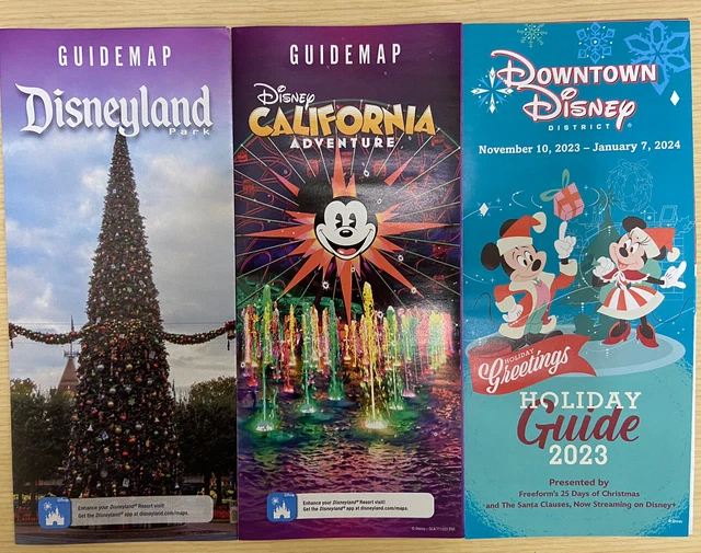 DISNEYLAND PARK DCA Downtown Disney Guide map Holidays 2023 Christmas ...