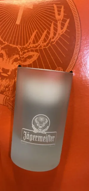 Jäegermeister Frosted Stag Logo Shot Glasses.